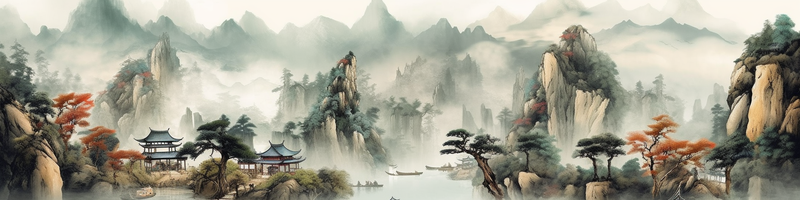 复古国潮大气千里江山水墨画,插画/手绘图,插画/手绘图库,插画/手绘图下载,插画/手绘